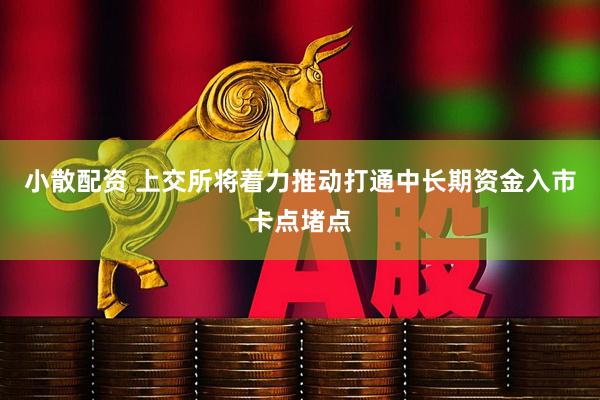 小散配资 上交所将着力推动打通中长期资金入市卡点堵点